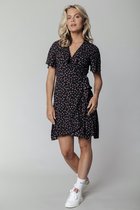 Colourful Rebel Telsi Flower Jurk  Zwart Dames - A-lijn - Viscose - M