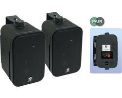 E-Audio B418B 3,5" 2-weg miniluidsprekers met ophangbeugel (8 Ohm 100 W) - Set van 2 - Zwart