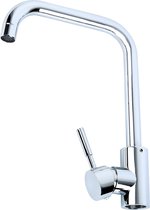 Keukenkraan - Keukenkranen - Warm- en koud water mengkraan - 360 graden rotatie - voor aanrecht - Wit