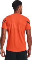 Under Armour Rush 2.0 Emboss SS heren sportshirt oranje