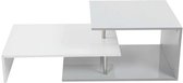 Luxiqo® Salontafel Design - Salontafel Tweekleurig -Salontafel Modern - Koffietafel - Salontafel Wit - Salontafel Rechthoek - Salontafel Hoogglans -  Grijs/Wit