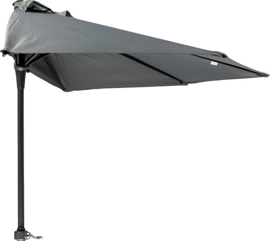 MaxxGarden Balkonparasol - Aluminium parasol - halfrond - Ø 250 cm - Antraciet