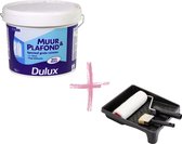 Dulux Muur- & Plafondverf - Wit - Mat - 10 Liter + Muurverf Set 3-Delig.