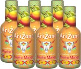 Arizona ijsthee Mucho Mango, flesjes van 0,5 L, pak van 6