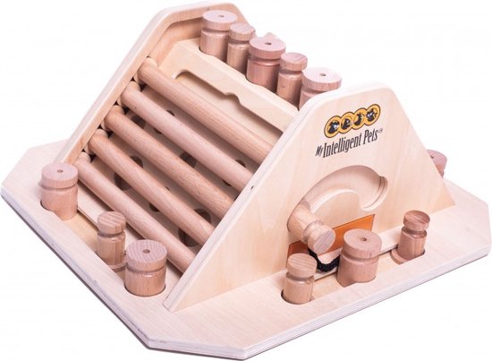 My Intelligent Pets - Dog's Pyramid - speelgoed d'intelligence pour Chiens - jeu d'intelligence - Jouets - chien anti-sursaut - slow feeder - bois de qualité