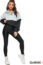 Dames Legging | leggen met patroon | hoog sluitend |elastische band |sport legging | yoga legging | fitness legging |kleur: antraciet | Maat: L