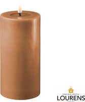 Luxe LED kaars - Caramel LED Candle D7,5 x 15 cm - net een echte kaars! Deluxe Homeart