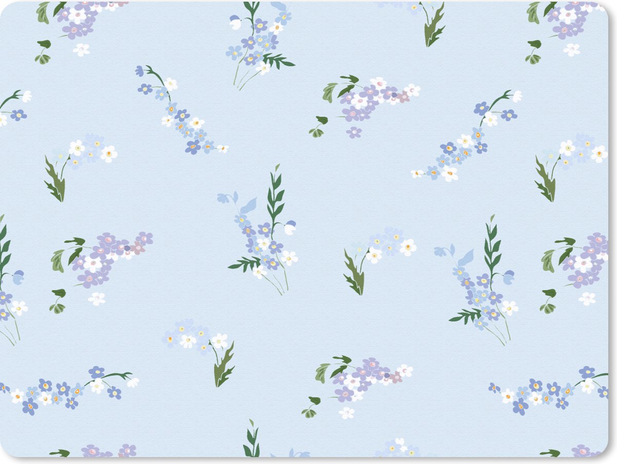 Muismat - Mousepad - Patroon - Bloemen - Versiering - 23x19 cm - Muismatten
