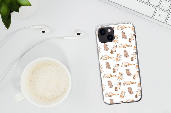 Coque iPhone 13 - Motif - Chat - Chaton - Coque de téléphone en Siliconen -