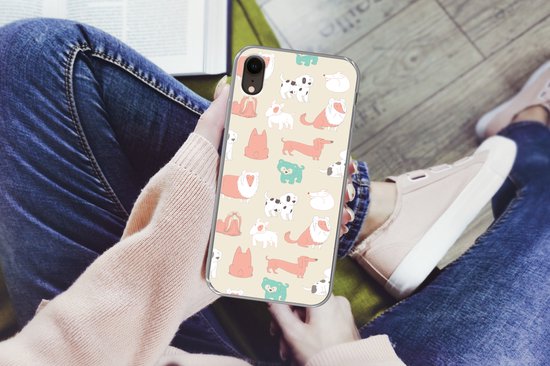 Coque iPhone XR - Motif - Chien - Puppy - Garçons - Filles - Enfants - Kids - Coque de téléphone en Siliconen