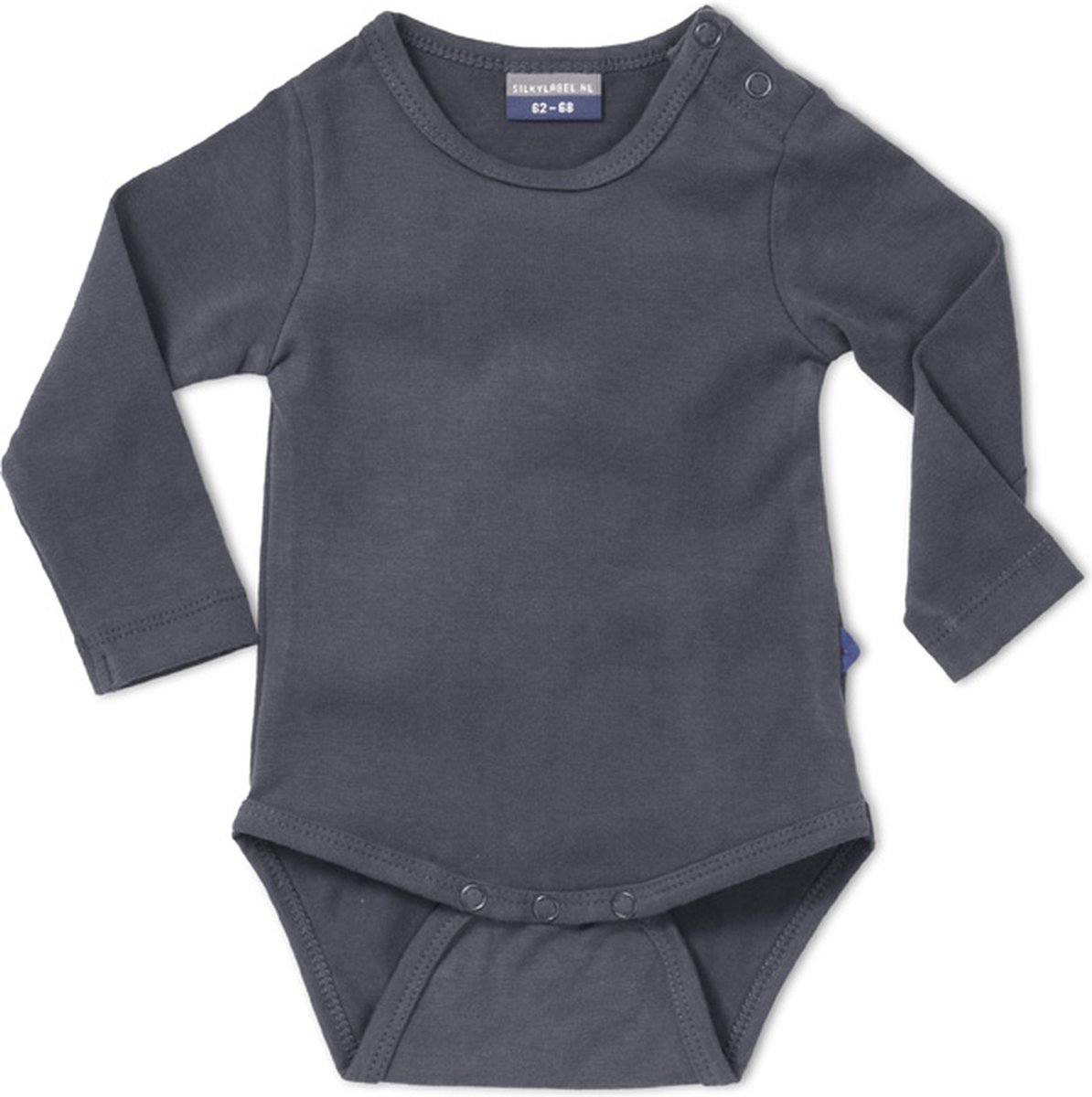 Silky Label romper glacier grey - lange mouw - maat 50/56 - grijs