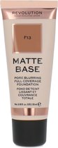 Makeup Revolution Matte Base Pore Blurring Full Coverage Foundation - F13
