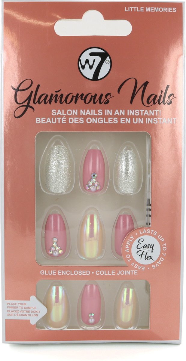 Goedkoopste W7 Glamorous Nails - Little Memories (met nagellijm