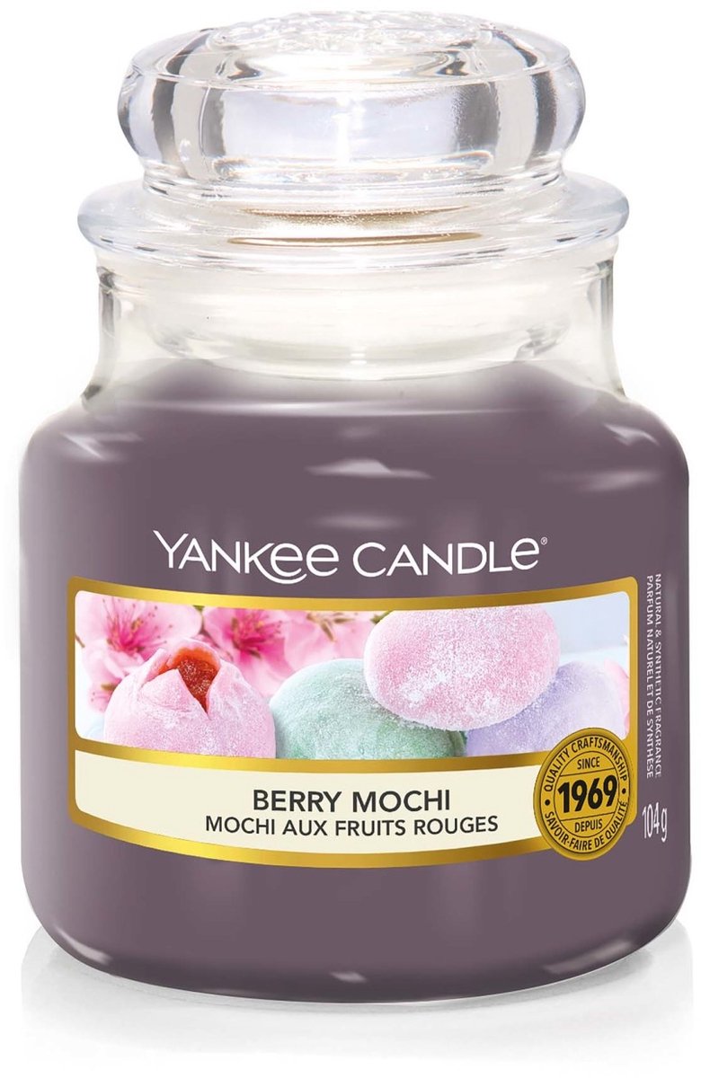 Yankee Candle Geurkaars Small Berry Mochi - 9 cm / ø 6 cm