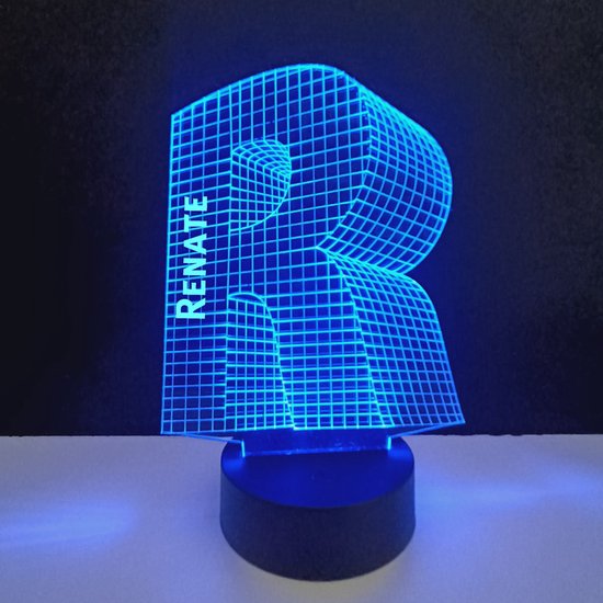 3D LED Lamp - Letter Met Naam - Renate