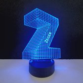 3D LED Lamp - Letter Met Naam - Zeger