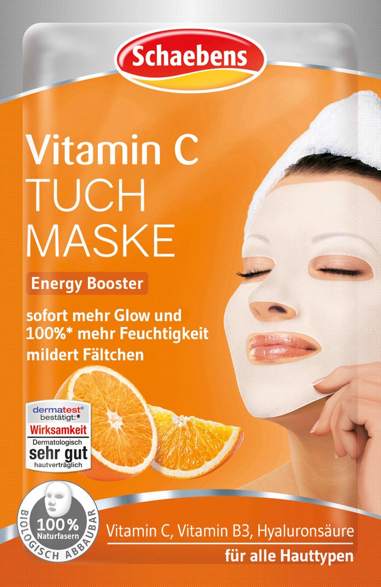 Schaebens Gezichtsmasker - Tissue masker vitamine C, 1 st