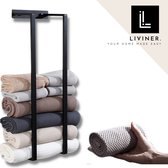 Liviner Stainless Handdoekrek - Handdoekrek badkamer - Zwart - Handdoekenrek - Handdoekhouder - RVS