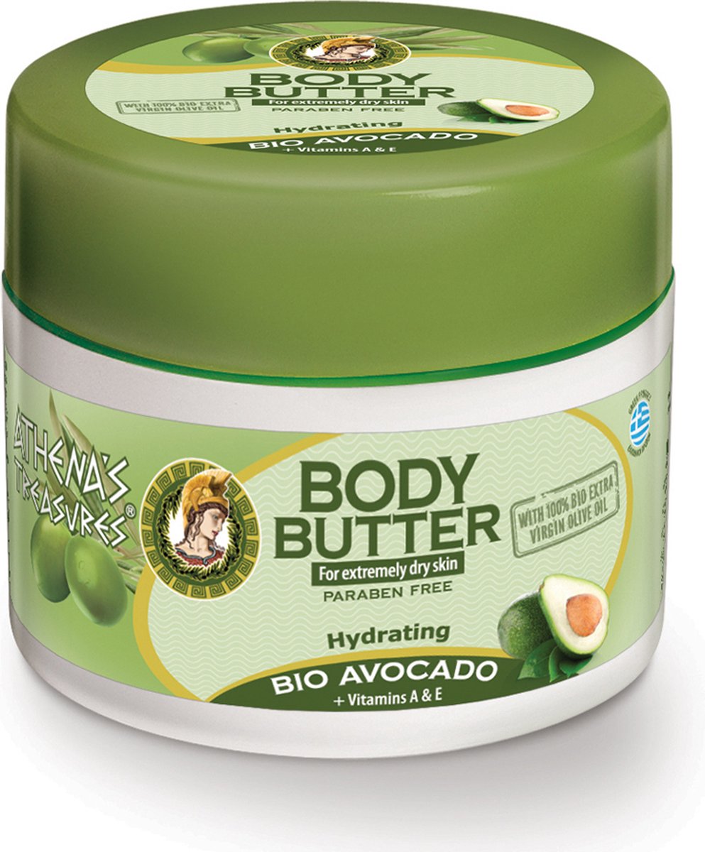 Pharmaid Athena's Treasures Hydraterende Body Butter met Biologische Olijf en Avocado 200ml | Ontdek de Luxe Natuurlijke Verzorging voor een Stralende Huid