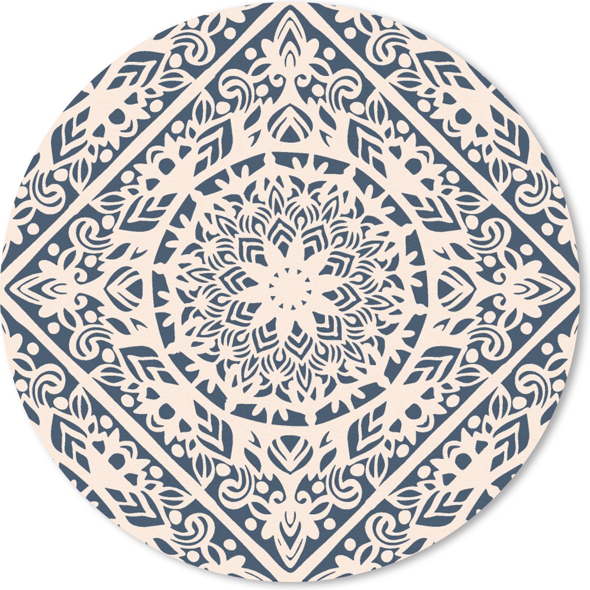 Muismat rond 20x20 cm - Mousepad Design - Ornament - Vintage - Retro - Ronde muismatten