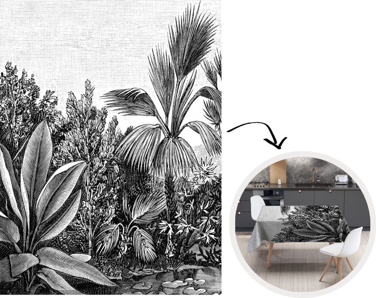 Tafelkleed - Tafellaken - 130x170 cm - Planten - Natuur - Design - Illustratie - Ernst Haeckel - Binnen en Buiten