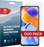 Rosso Screen Protector Ultra Clear Duo Pack Geschikt voor Xiaomi Redmi Note 11 Pro (5G) | TPU Folie | Case Friendly | 2 Stuks