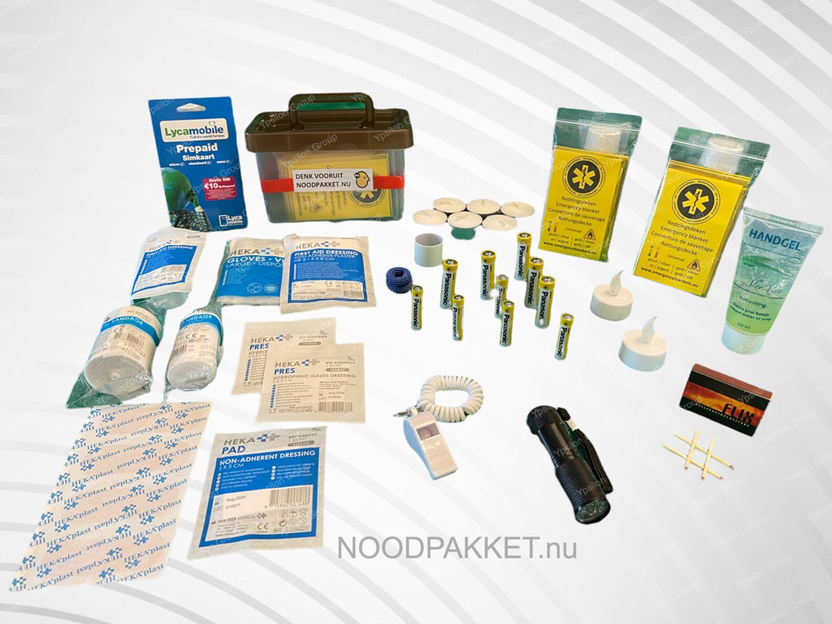 Noodpakket Basis Bakje Handzaam Denk Vooruit Noodpakket.Nu