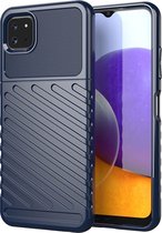 Coque Arrière Mobigear Groove TPU Pour Samsung Galaxy A22 5G - Blauw