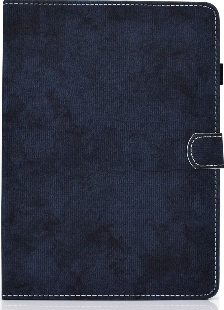Mobigear Tablethoes geschikt voor Apple iPad Air 5 (2022) Hoes | Mobigear Folio Bookcase + Stylus Houder - Donkerblauw