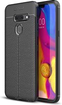 Mobigear Hoesje geschikt voor LG G8 ThinQ Telefoonhoesje Flexibel TPU | Mobigear Luxury Backcover | G8 ThinQ Case | Back Cover - Zwart