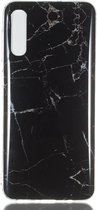 Mobigear Hoesje geschikt voor Samsung Galaxy A50 Telefoonhoesje Flexibel TPU | Mobigear Marble Backcover | Galaxy A50 Case | Back Cover - Zwart