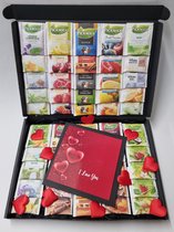 Pickwick Proeverij Pakket - I Love You versie - Theepakket met 50 verschillende theesmaken - met Mystery Card met jouw eigen persoonlijke online (video)boodschap | Moederdag | Vaderdag | Valentijnsdag