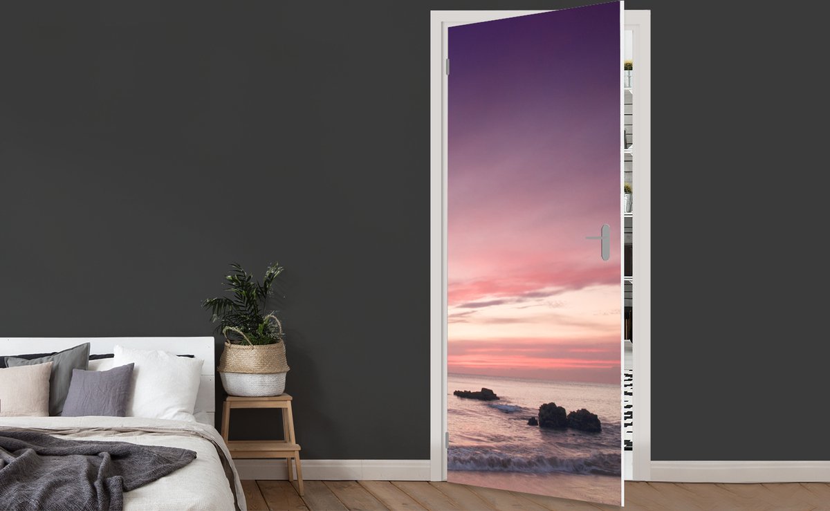 Afbeelding van product StickerSnake  Deursticker Lucht - Paars - Zee - 80x205 cm - Deurposter