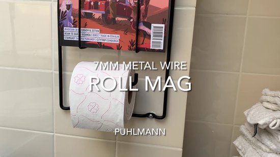 PUHLMANN - frame, wc rol, 1 vak, tijdschriftenrek, ROLL MAG, mm staal, zwart |
