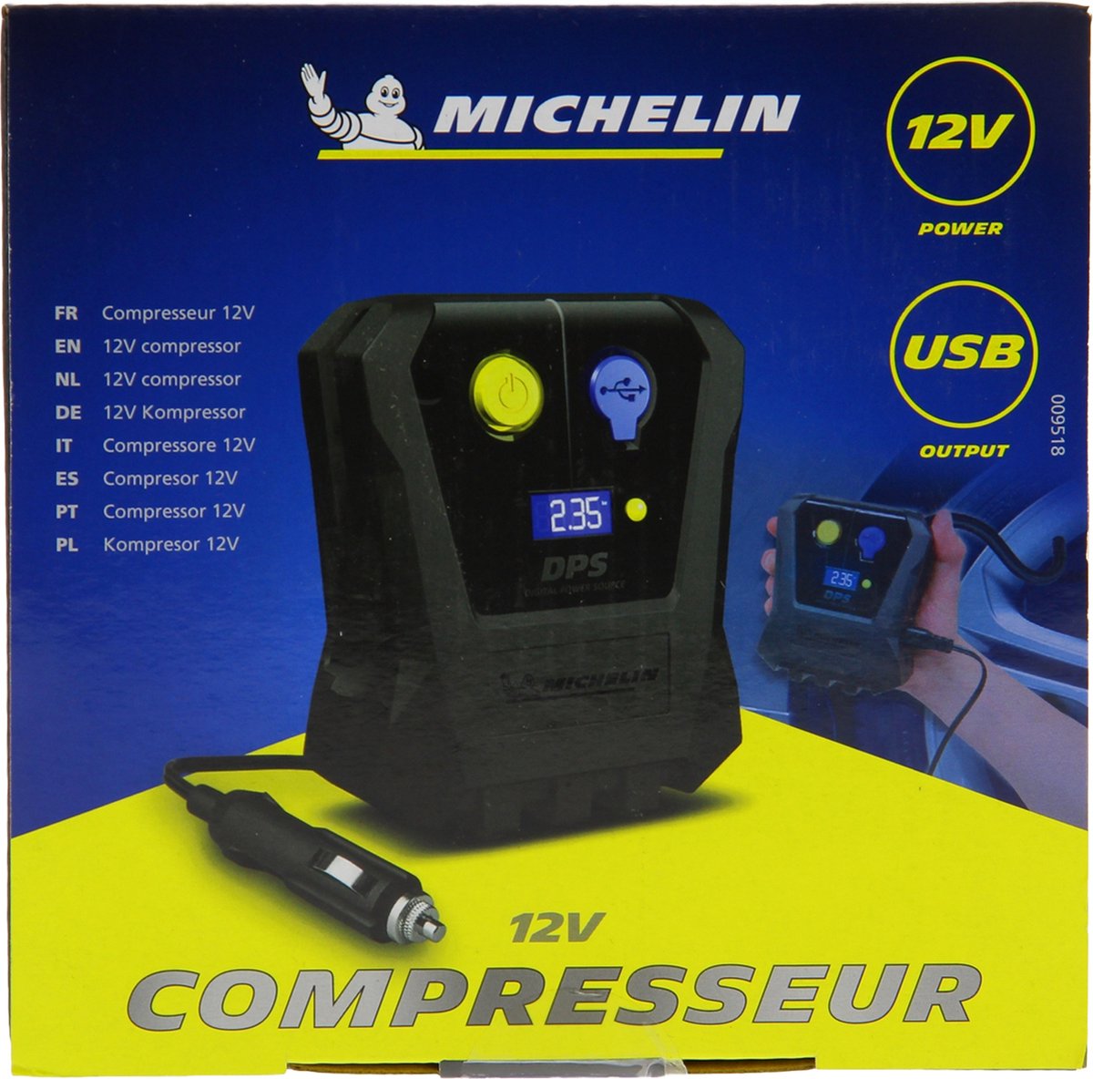 MICHELIN 009518 Mini compresseur numérique pour voiture 12 V, 3,5 bars