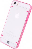 Mobilize Hybrid Case Transparant Apple iPhone 5/5S Fuchsia