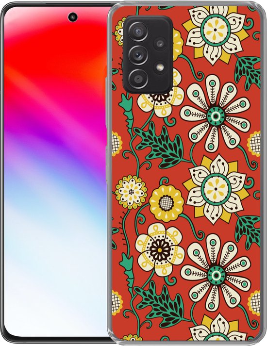 Coque Samsung Galaxy A33 5G - Design - Fleurs - Hippie - Rétro - Coque de téléphone en Siliconen