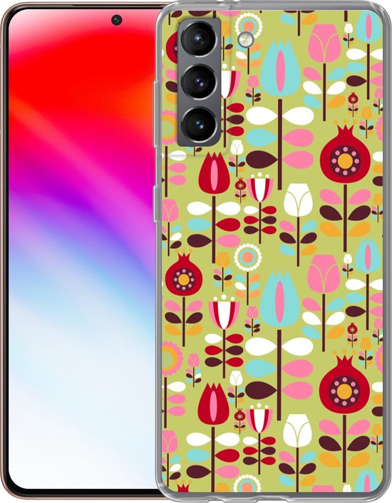 Coque Samsung Galaxy S21 - Motifs - Fleurs - Couleurs - Coque de téléphone en Siliconen -