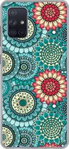 Telefoonhoesje Geschikt voor Samsung Galaxy A51 hoesje - Meisjes - Bloemen - Patronen - Girl - Kids - Kinderen - Siliconen Telefoonhoesje