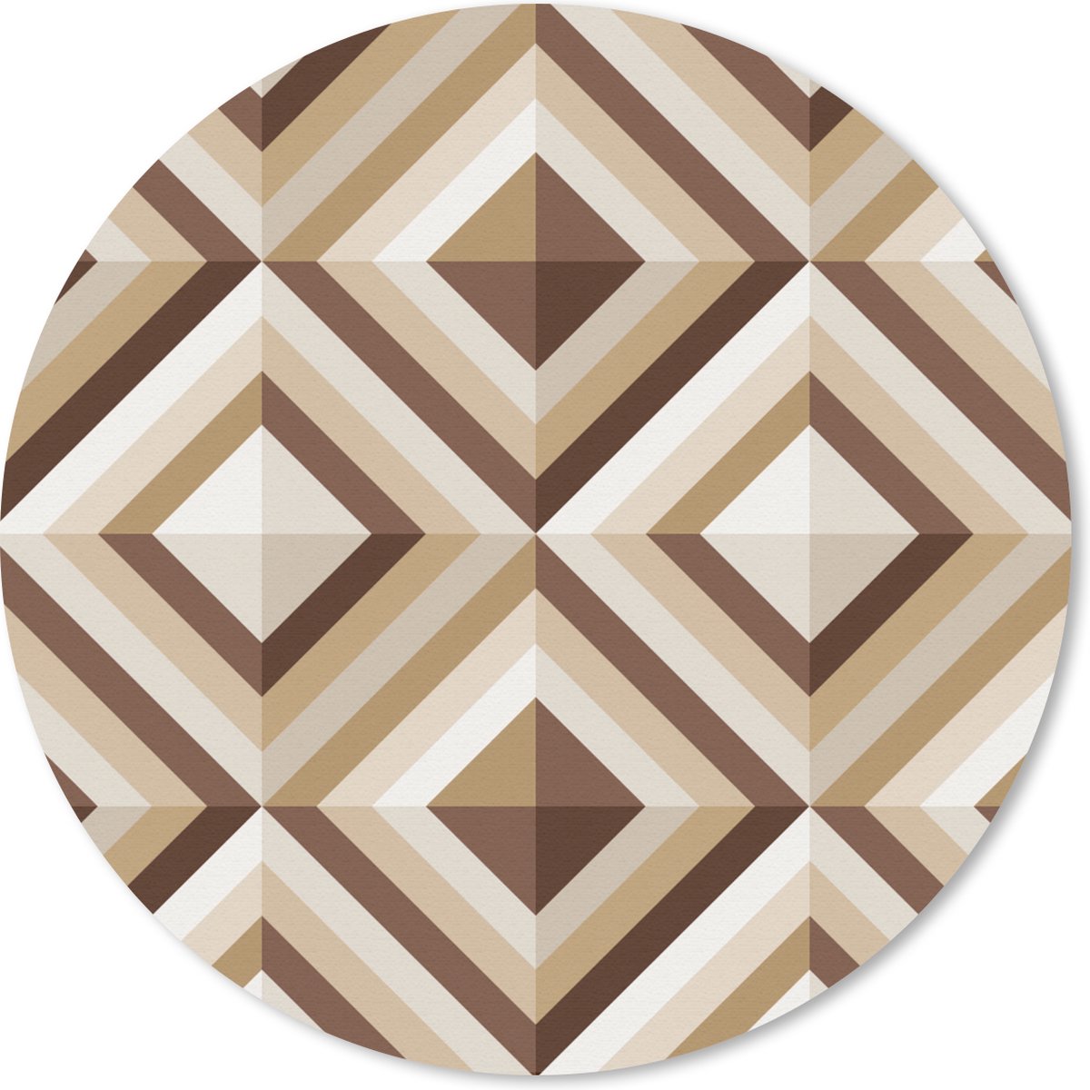Muismat rond 40x40 cm - Mousepad Retro - Ster - Design - Ronde muismatten