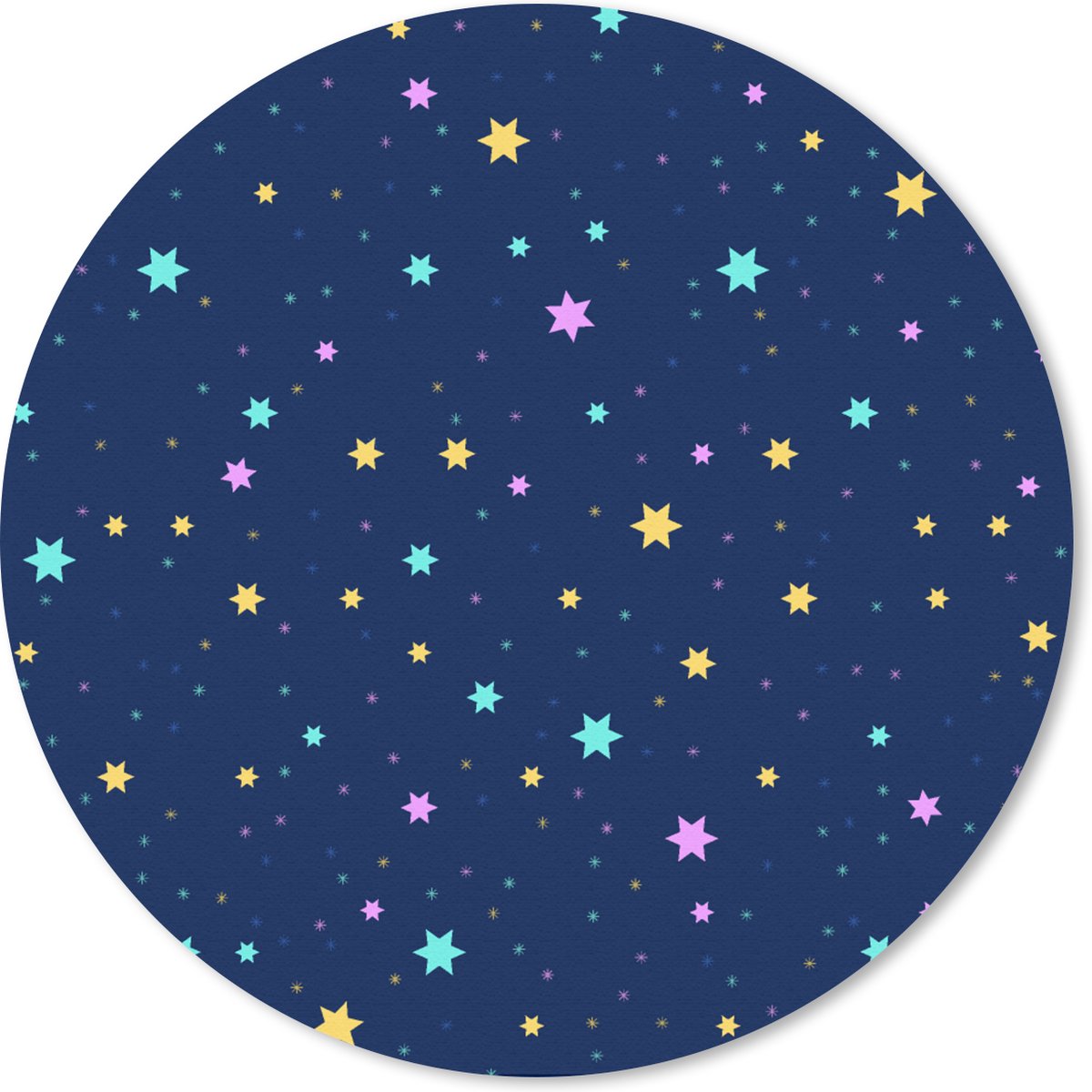 Muismat rond 20x20 cm - Mousepad Sterrenhemel - Sterren - Design - Ronde muismatten