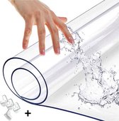 Luxergoods Tafelbeschermer glashelder 2,2 mm Tafelzeil 100x200cm breed 100% Transparant Hoge kwaliteit