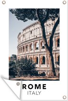 Muurdecoratie Rome - Italië - Colosseum - 120x180 cm - Tuinposter - Tuindoek - Buitenposter