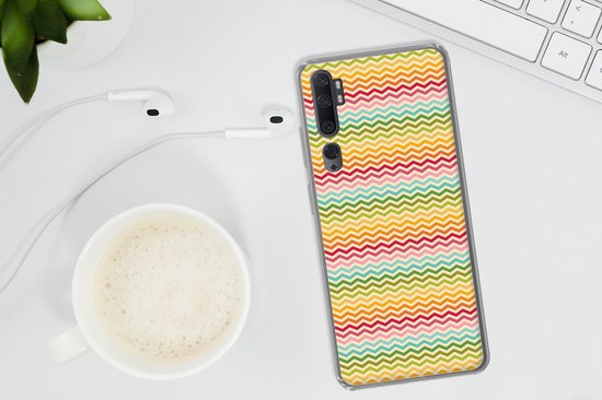Xiaomi Mi Note 10 Pro - Motif - Arc-en-ciel - Rétro - Coque de téléphone en Siliconen