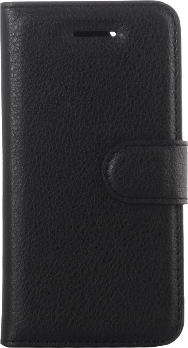 Mobigear Telefoonhoesje geschikt voor Apple iPhone SE (2016) Hoesje | Mobigear Classic Bookcase Portemonnee | Pasjeshouder voor 2 Pasjes | Telefoonhoesje voor Pinpas / OV Kaart / Rijbewijs - Zwart