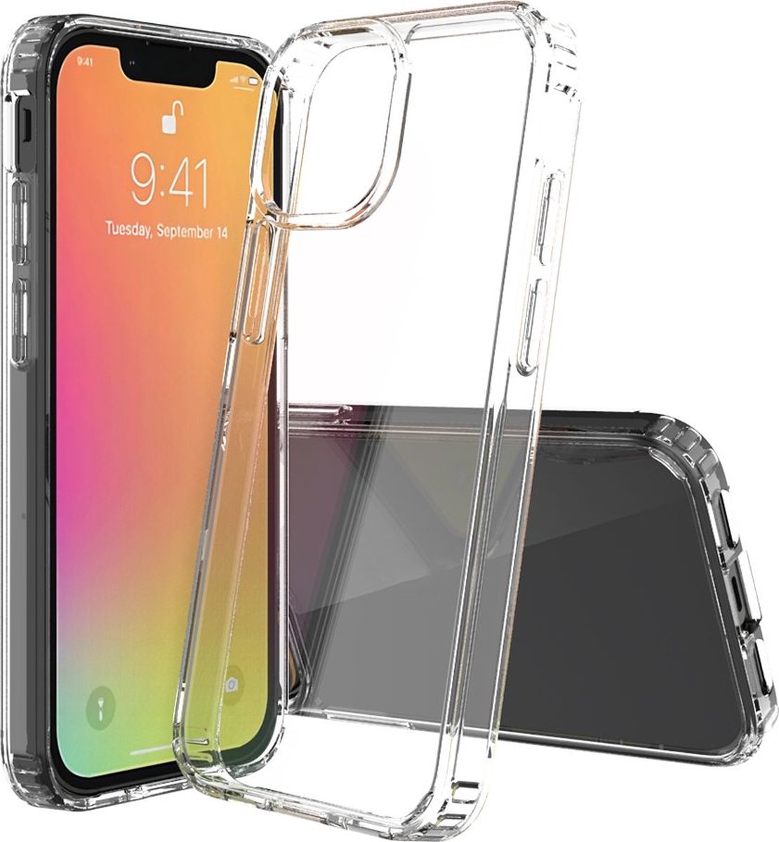 Mobigear Doorzichtig Hoesje geschikt voor Apple iPhone 13 Mini Telefoonhoesje Hardcase | Mobigear Crystal Backcover | Doorzichtig Telefoonhoesje iPhone 13 Mini | iPhone 13 Mini Case | Back Cover - Transparant