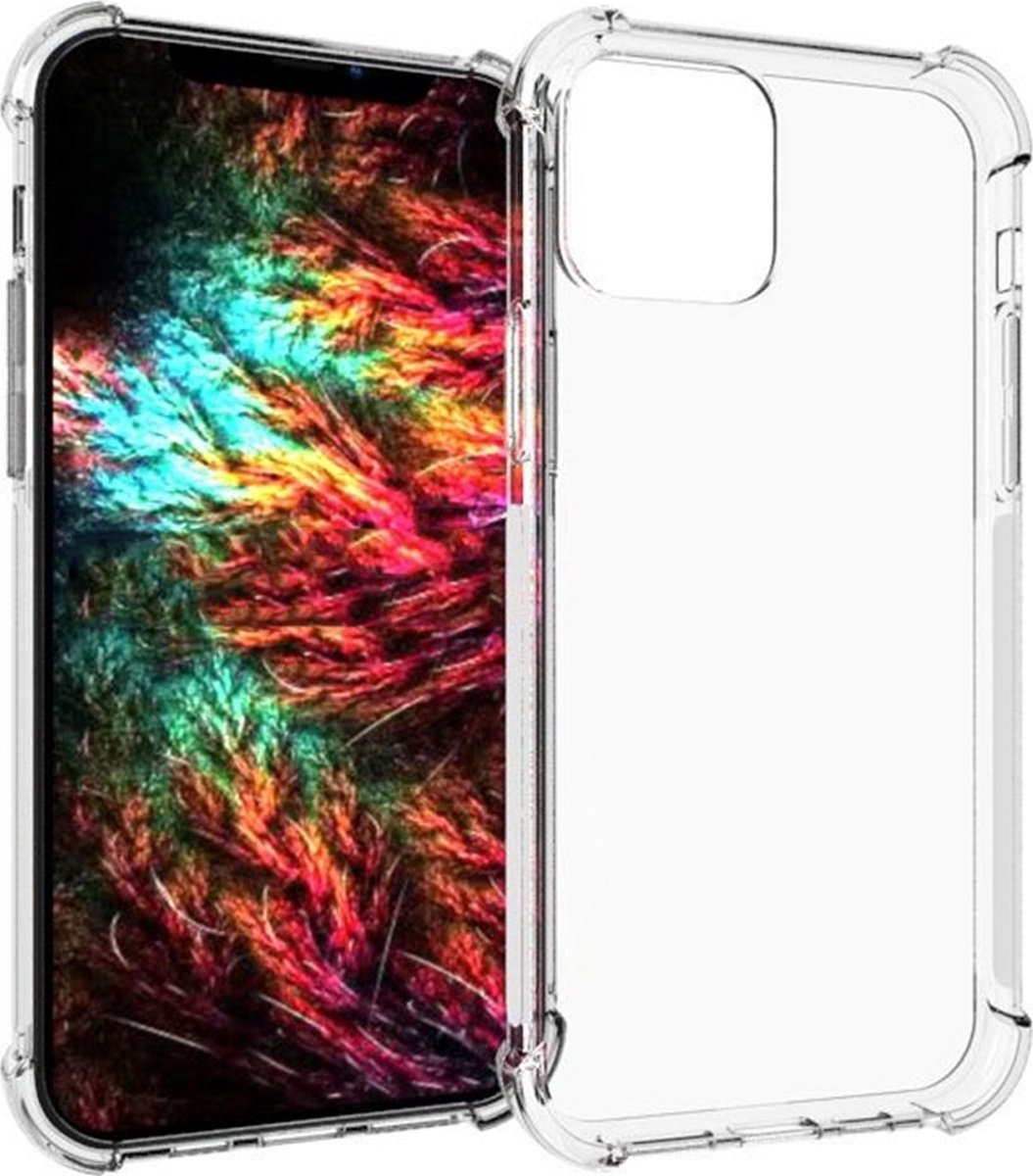 Mobigear Doorzichtig Hoesje geschikt voor Apple iPhone 12 Pro Max Telefoonhoesje Flexibel TPU | Mobigear Cushion Backcover Shockproof | Doorzichtig Telefoonhoesje iPhone 12 Pro Max | Schokbestendig iPhone 12 Pro Max Telefoonhoesje | Anti Shock Proof