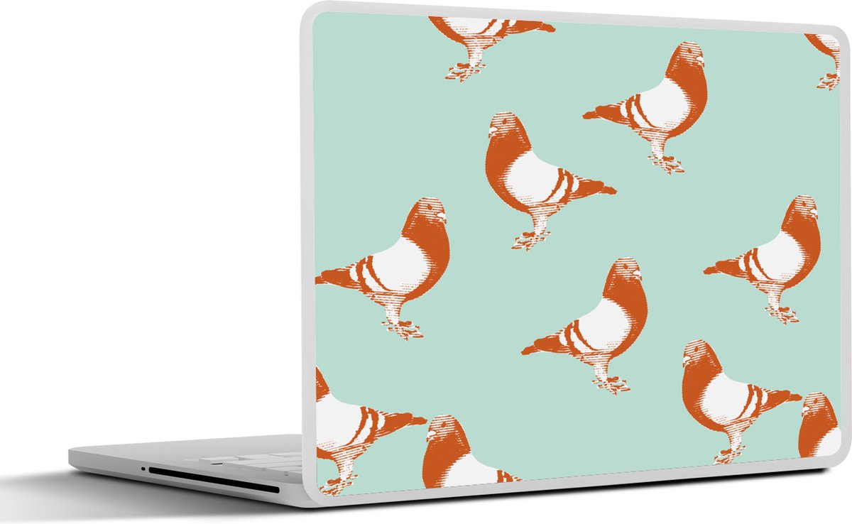 Laptop sticker - 13.3 inch - Duif - Vogel - Patroon - 31x22,5cm - Laptopstickers - Laptop skin - Cover