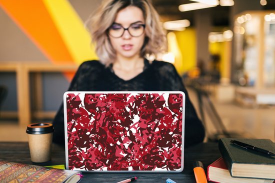 Sticker ordinateur portable - 14 pouces - Motif - Jungle - Rouge