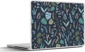 Laptop sticker - 15.6 inch - Patroon - Jungle - Monstera - Bloemen - 36x27,5cm - Laptopstickers - Laptop skin - Cover